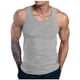 thumbnail image 2 of pstuiky Camiseta sin mangas para hombre, Camiseta deportiva informal holgada de color liso con cuello redondo en forma de I para hombre Camisas para hombres l, 2 of 6