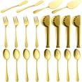 thumbnail image 1 of Gold 20P Flatware Serving Set, 1 of 7