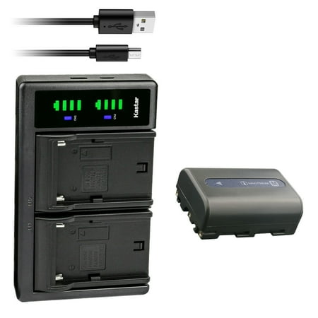 Kastar 1-Pack NP-FM50 Battery and LTD2 USB Charger Replacement for Sony HDR-SR1  HDR-UX1  MVC-CD200  MVC-CD250  MVC-CD300  MVC-CD350  MVC-CD400  MVC-CD500  DSR-PDX10  HVL-ML20M  HVR-A1 HVR-A1U Camera