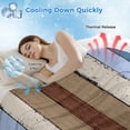 thumbnail image 3 of Blue Brown Cooling Blanket,Lightweight Breathable Summer Throw Blanket with Double Sided Cold Effect,Farmhouse Wood Grain Vintage Vertical Striped Picnic Blankets Bed Sheet for Hot Sleepers 50"x60", 3 of 8