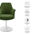 thumbnail image 4 of Side Dining Chair Armchair, Green, Velvet, Metal, Bar Pub Cafe Bistro Dining Kitchen Hospitality Restaurant, Modern Contemporary, HB37307, 4 of 10