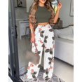 thumbnail image 2 of EASYBRAUS Women Printed Two Piece Short Sleeve Blazer Set Elegant Casual Summer Outfit S-3XL, 2 of 7