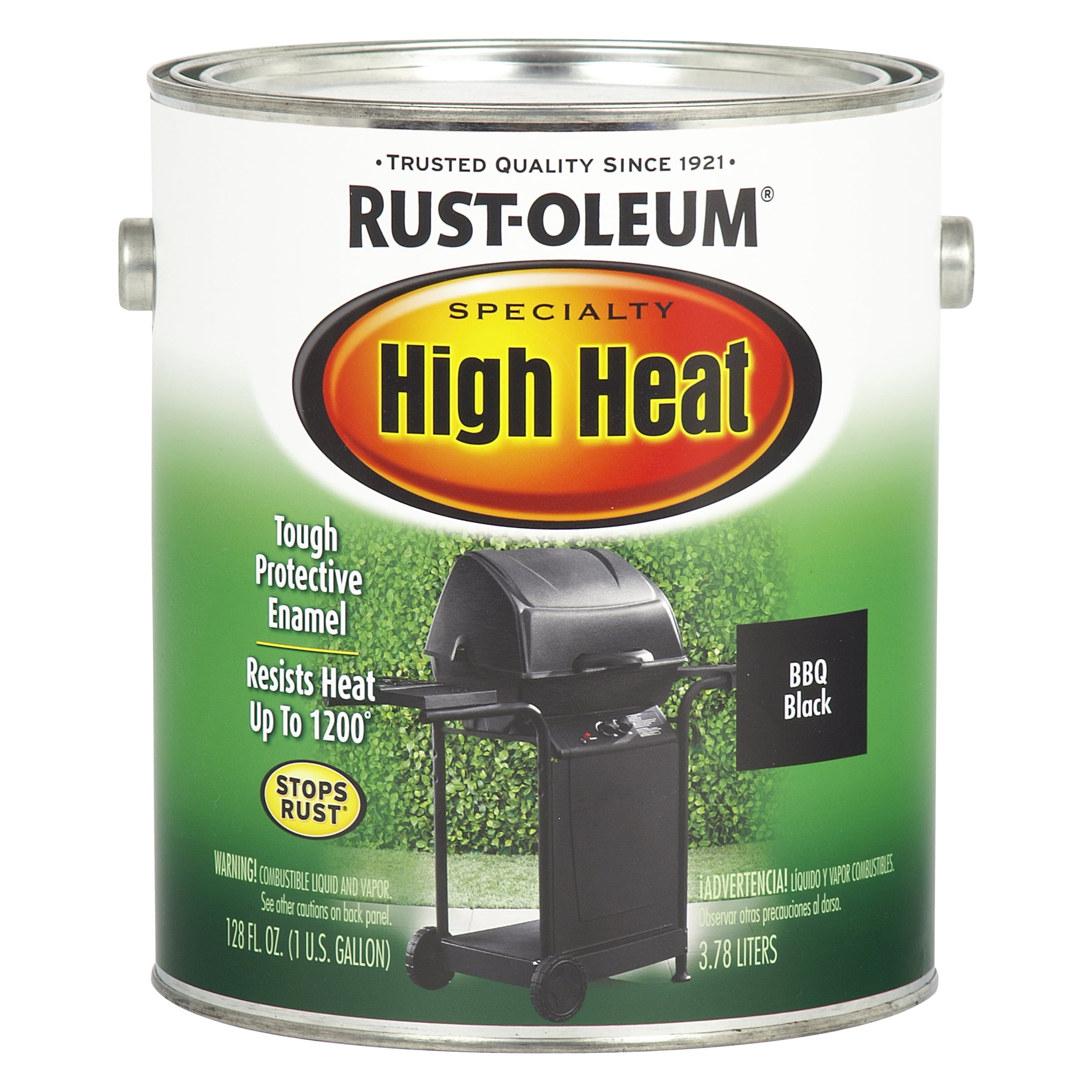 2 Pack, Bar-B-Que Black, Rust-Oleum Specialty Satin High Heat Paint- Gallon