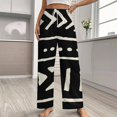 thumbnail image 2 of African Mud Cloth Black And White Pajamas For Women Loose Retro Night Pajama Pants Comfortable Sleepwear Bottoms Homewear, 2 of 6