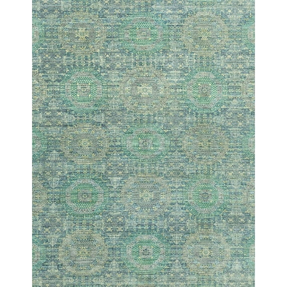 Ahgly Company Machine Washable Indoor Rectangle Abstract -Sea Green Area Rugs, 2' x 3'