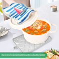 thumbnail image 3 of Yayeee Pot Holders Kitchen Heat Resistant with Pocket 7"x9.8" Cotton Oven Cooking Hot Pads, Green Sailboats, 3 of 7