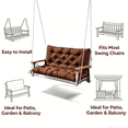 thumbnail image 3 of Kfuirde Swing Cushion, Bench Cushion Set, Indoor Outdoor Patio Seat Pad, Replacement Pillow for Garden Furniture, Lounger Chair Cushion for Porch & Balcony, Coffee Style C, 3 of 5