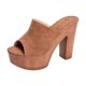 thumbnail image 2 of Sandalias de tacón de cuña Sandalias de color sólido con boca de pez de fondo grueso para mujer Wmkox8yii  ytu1382, 2 of 6