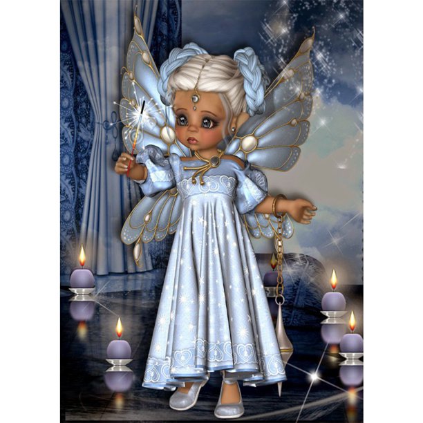 Cuadros Decorativos 5D Kit Rhinestone DIY Mariposa Chica Completo Taladro Redondo Pintura Diamante Sywqhk Nuevos Originales