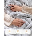 thumbnail image 4 of Heated Blanket Twin Size 62"x84", Eelectric Blanekt with 9 Heating Levels & 1-10H Timer, Fast Heating, Auto Off, Fluffy Cozy Machine Washable Bedding, ETL Certified (Brushed White), 4 of 8