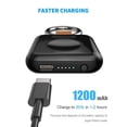 thumbnail image 4 of Portable Wireless Charger for Apple Watch 1200mAh, Compatible with Apple Watch Series 9/8/UItra/7/6/5/4/3/2/1SE(2GREEN), 4 of 8