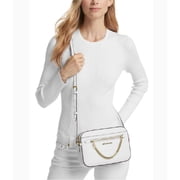 Michael Kors Womens Jet Set Large Saffiano Leather Crossbody Bag (Opticwhitemulti) 35T1STTC9L-085