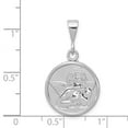 thumbnail image 3 of 14K White Gold Charm Pendant 29 mm 16 Polished & Satin Angel, 3 of 3