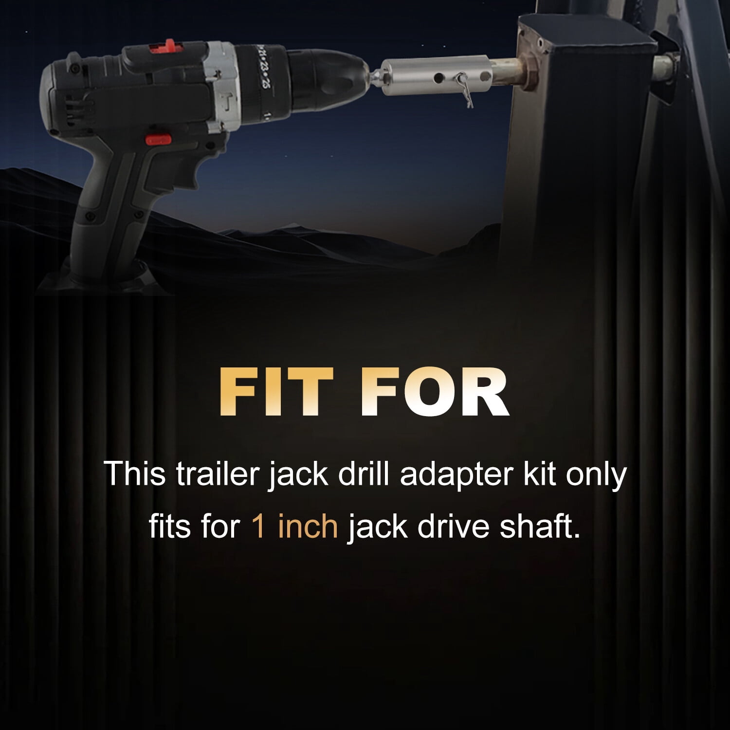 High Quality Trailer Jack Drill Adapter Kit Fit for 1 Inch Jack Drive Shaft
