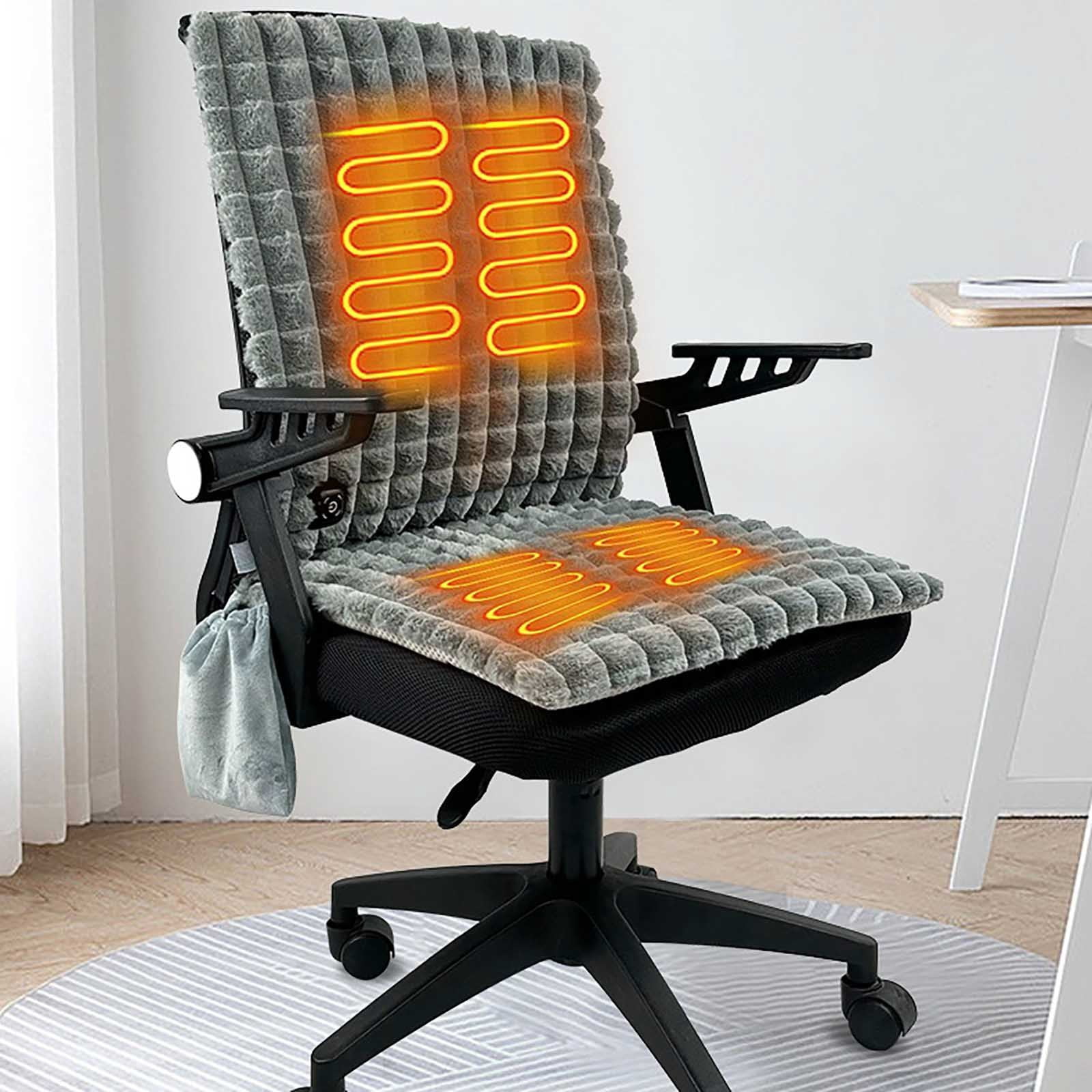Heated Seat Cushion for Office Chair, Large Heating Area USB Powered Seat Pad with 3 Temperature Settings for Pain Relief and Improved Circulation