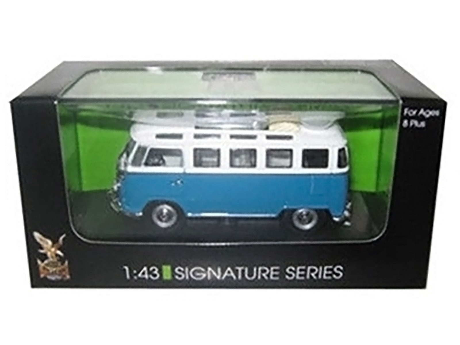 Road Signature 1962 Volkswagen Microbus Van, Open Roof, Blue/White