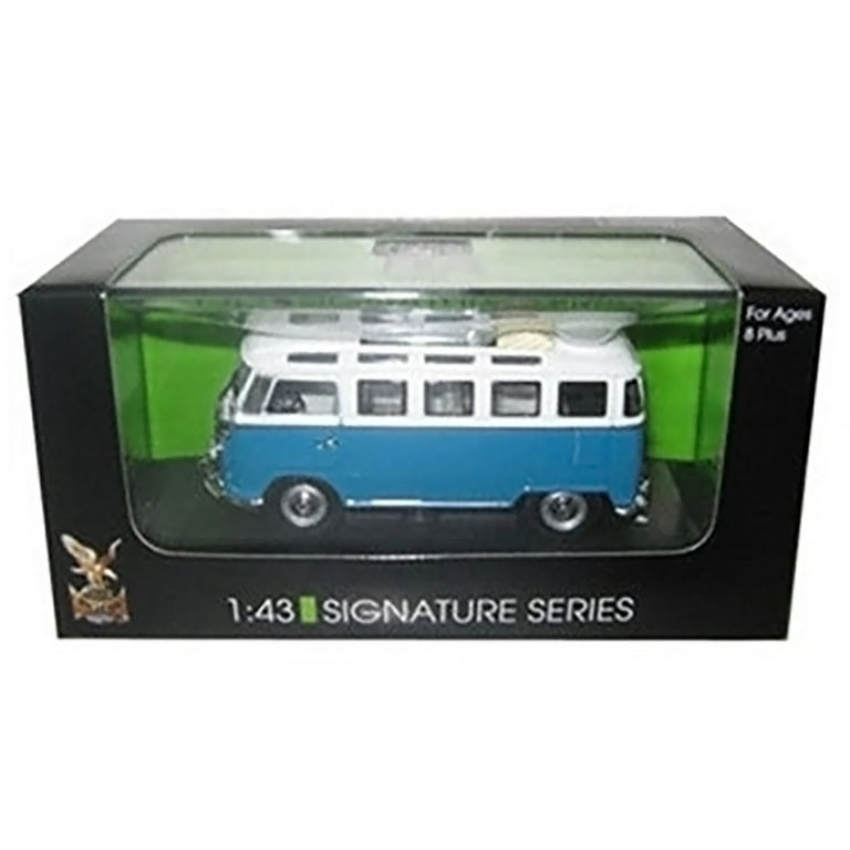 Road Signature 1962 Volkswagen Microbus Van, Open Roof, Blue/White