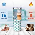 thumbnail image 4 of Green Bow-shaped Christmas Tree 40 Oz Tumbler with Handle Lid and Straw Stainless Steel Double Walled Vacuum Insulated Cup Merry Christmas Gifts Tumbler for Women Men Friends Outdoor Indoor, 4 of 6