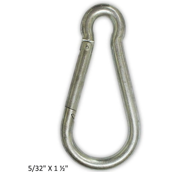 ToolUSA (2 Pack) Snap Hook | 5/32" (0.4 cm) X 1 ½" (3.8 cm) | Zinc-Plated | Ideal for Rigging, Marine, Climbing, Camping & Temporary Closures