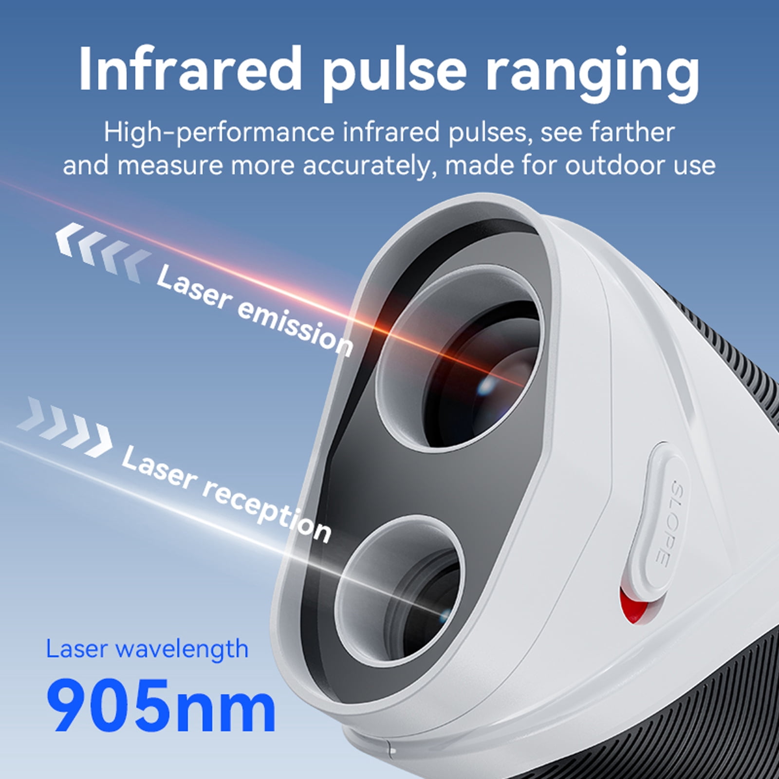 Golf Rangefinder 1200 Yards with Slope Switch, Laser Rangefinder with 7X Magnification, Flag Lock Vibration, USB-C Rechargeable, IP54 Waterproof for Golf and Hunting