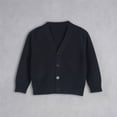 thumbnail image 2 of GiLiling Kids V Neck Cardigan - Solid Color Button Down Open Front Long Sleeve Knitted Sweater Coat for Girls Boys (Navy, 9-10 Years), 2 of 9