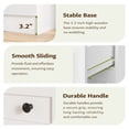 thumbnail image 5 of Farmhouse 3 Drawer Dresser for Bedroom, Small Chests of Drawers, Wood Nightstand Bedside Cabinet End Table, Modern Closet Storage Organizer for Bedroom, White & Walnut, 5 of 10