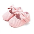 thumbnail image 2 of Fymall Newborn Infant Baby Soft Sole Bow-knot Crib Shoes, 2 of 5