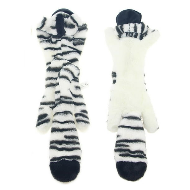 Juguete de piel de animal de peluche sin relleno, resistente a las mordeduras, sonido para mascotas, pana, forma de animal de granja, 17,7 pulgadas
