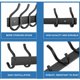 thumbnail image 5 of Perchero de pared con 4 ganchos, perchero, montaje en pared, toallero de acero inoxidable negro mate, 4 ganchos, 5 of 5