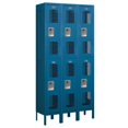 thumbnail image 3 of Salsbury Industries 72362BL-U 36 in. W x 78 in. H x 12 in. D Vented Metal Locker-Double Tier-3 Wide-Blue-Assembled, 3 of 4
