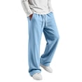 thumbnail image 2 of Sweatpants For Men Fleece Lined Straight Leg Pants With Elastic Drawstring Waist And Pockets For Winter Casual Weekend Wear, 2 of 7