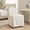 White-Linen, variant on Dayalane Farmhouse Tufted Vanity Chair with Wheels, Linen Upholstered Skirted Slipper Makeup Accent Chair with Low Back & Metal Legs, Armless Rolling Desk Stool for Living Bedroom,Floral Pattern