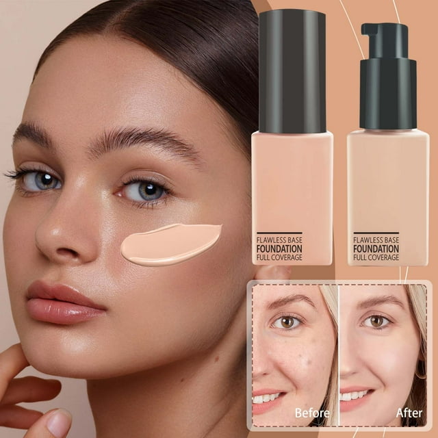 Dvkptbk Foundation liquids Moisturizing Foundations Fluid Easy To Create Uniform Color Concealer Moisturizing Suitable for Variety of To Make Shiny 28ml