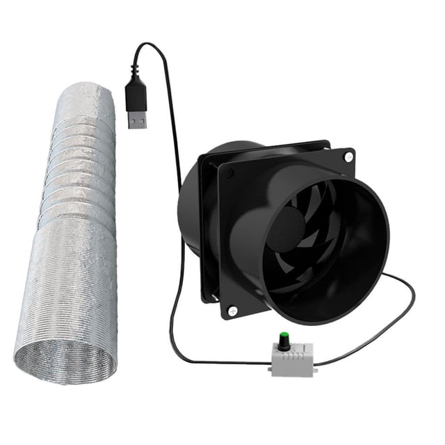 Ventilador de , ventilador de tubo, ventilador montado en la pared para yate, ventilador de ventilación con ahorro de energía, USB para ventana, Tubo de doble ventilador de 6M