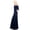 Navy, variant on Evanese Women's Slip on Formal Long Eveing Party Dress Gown with 3/4 Sleeves