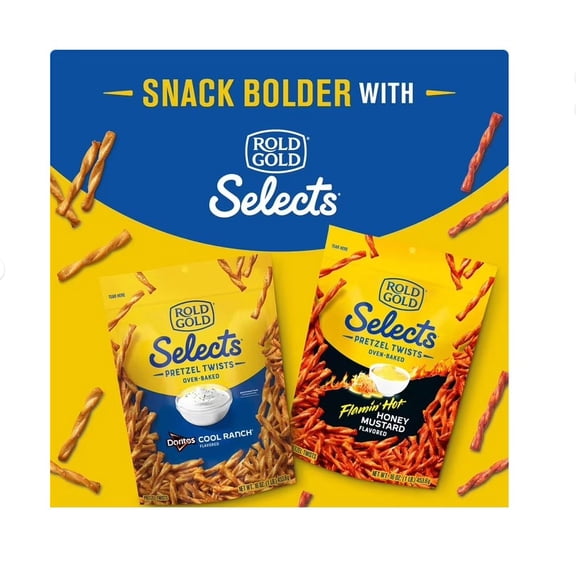 Rold Gold Selects Pretzel Twists, Doritos Cool Ranch Flavored, Oven-Baked, 32 oz