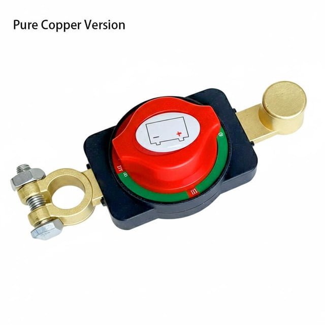Universal Car Battery Power Cut-Off Switch Breaker, Pure Copper Stable Transmission High Conductivity Disconnect for 12V 24V Vehicles, Trucks, Boats, RVs (Regular 16-19mm)