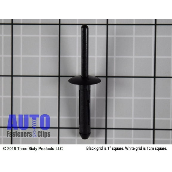 Auveco # 18108 Nylon Rivet 1/4" Diameter 5/32" 3/8" Grip Black. Qty 25.