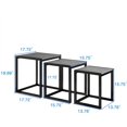 thumbnail image 3 of vfytbgnhj Table Gigogne Tables d'Appoint Table Basse, Table de Bout Empilable avec Cadre en Métal Brun Rustique, 3 of 9
