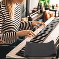 thumbnail image 4 of OULII Keyboard Dust Cover Black Felt Scratch Protection Piano Keyboard Decor 1Pack, 4 of 8