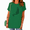 Green, variant on Grey Women's Boho Minimal Line Side Profile Sitting Cheetah Graphic Short Sleeve T-Shirt Tops