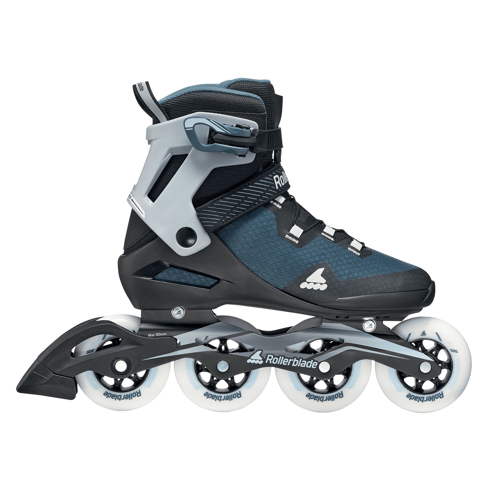 ROLLERBLADE Men's Macroblade 90 Skates, Color: Black/Steel Blue, Size: 7/7.5
