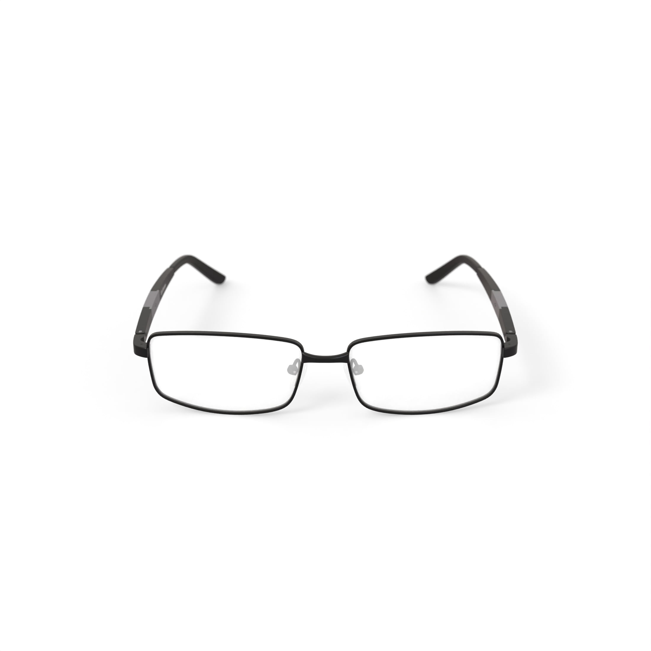 Octo 180 Men's Sportsman Rectangular Prescription Eyeglasses with Case, Black