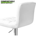 thumbnail image 5 of YSNW White Color Square Adjustable Height Swivel Bar Stool Lift Pub Chair, 5 of 18
