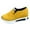 Yellow, variant on Leather Shoes for Women Breathable on Walking Shoes Soft Sole Lightweight Casual Sneakers with Arch Support Non Comfort Insoles Flock 36 Size