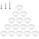 thumbnail image 1 of 15 pomos de cerámica blancos brillantes con forma de hongo redondos para armarios y tocadores, 1 of 5