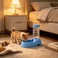 thumbnail image 6 of Automatic Refill Standing Pet Water Dispenser, Detachable Plastic Drinking‑water Station, Auto‑replenish Water Bowl for Cats, Dogs, Kittens and Puppies,8x8.6x1.6in Light Blue, 6 of 6