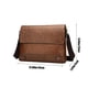 thumbnail image 3 of Textured Leather Crossbody Shoulder Bag | Adjustable Lightweight Strap | Spacious Multi-Compartment Handbag | Travel Work Daily Use | Coffee Brown | 33x24x5 cm | 1 Pc, 3 of 6