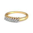 thumbnail image 3 of Double Row Diamond Wedding Band for Her in Yellow Gold, 3 of 4