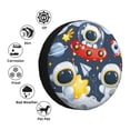 thumbnail image 4 of Sikiie Astronaut And Space PVC Leather Spare Tire Wheel Cover Spare Tire Cover, for Car Truck SUV Camper Trailer Universal Fit(14-17in)-15 inch, 4 of 6